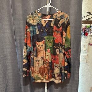Amazon Kitty Print Sweater